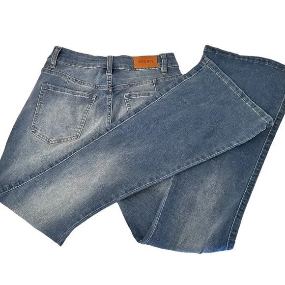 NWOT Women’s Bell Bottom Boot Cut High Waisted Stretch Blue Jeans Summer Fashion - Picture 8 of 9